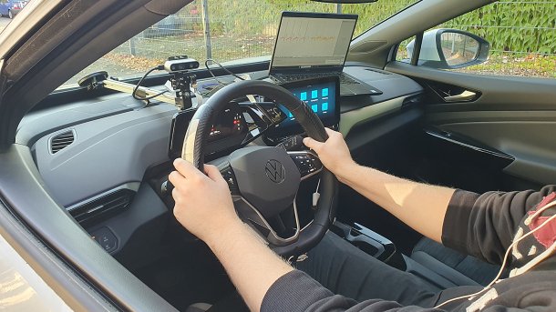 Hands on the steering wheel