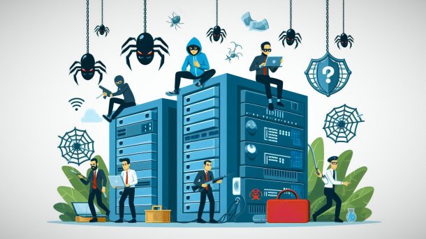 Large servers are attacked by viruses and criminals, sometimes with guns