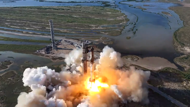 Launching rocket from diagonally above