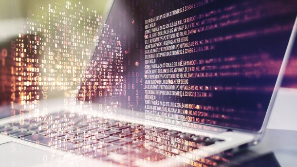 Creative,Code,Skull,Hologram,On,Modern,Computer,Background,,Cybercrime,And