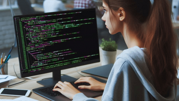 Aufmacher Programmierendes Mädchen