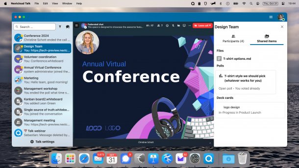 Nextcloud Talk desktop client on macOS