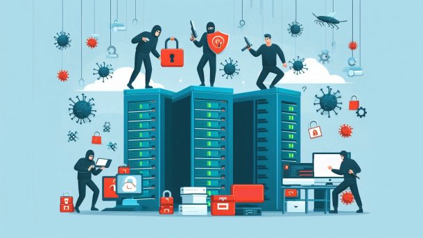 Large servers are attacked by viruses and criminals, sometimes with guns