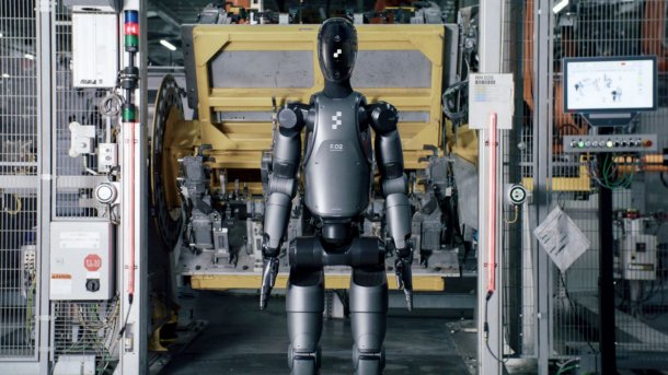 Robot Figure 02 in an industrial environment
