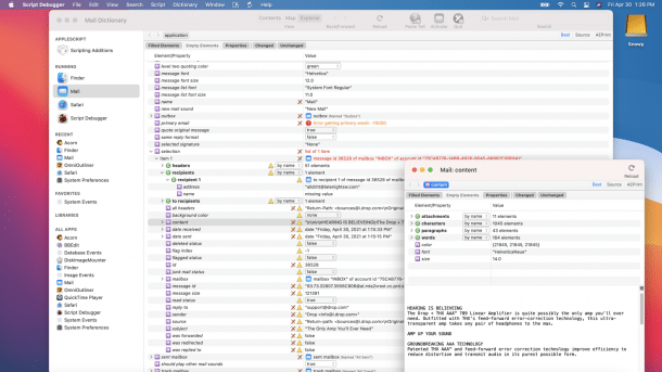 Screenshot of Script Debugger