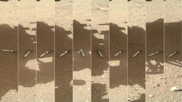 Tubes with soil samples from Mars