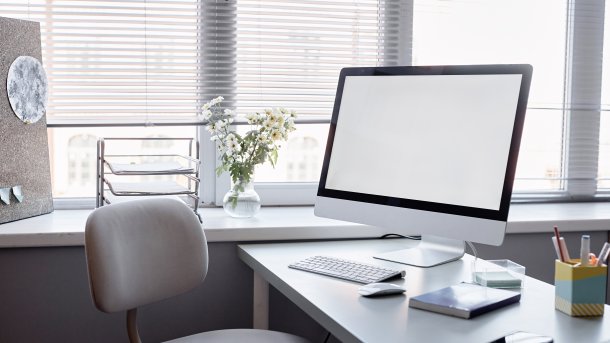 Ein leerer Arbeitsplatz. 