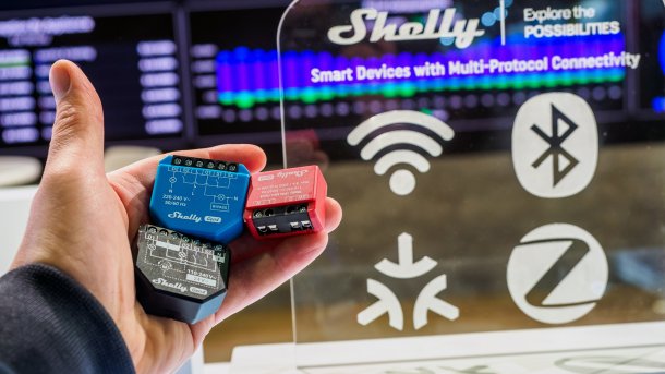 Hand holds smart home controller