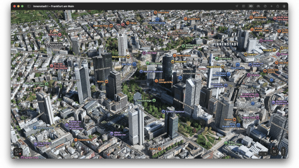 Frankfurt 3D-Flyover in Apple Maps