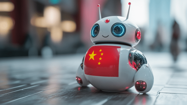 AI-generated image shows chatbot with China flag