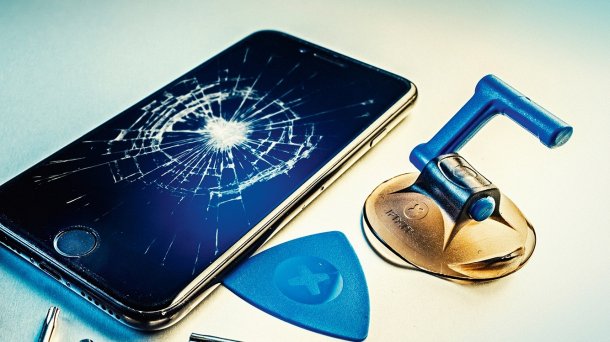 A smartphone with Spiderman app