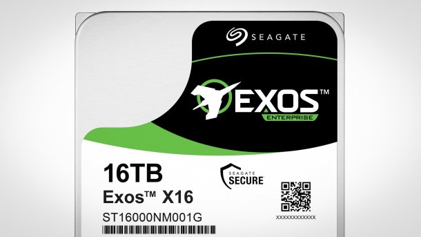 Seagate-Festplatte auf weißem Hintergrund