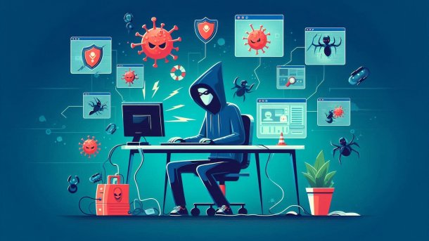 A criminal attacks computers and controls them remotely