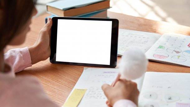 Indian,Latin,School,Girl,Student,Distance,Learning,,Studying,Online,At