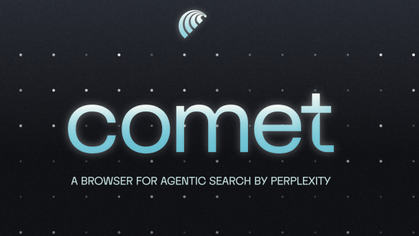 Webseite zeigt Logo von Comet