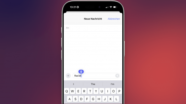 iPhone-Diktierfunktion im Einsatz