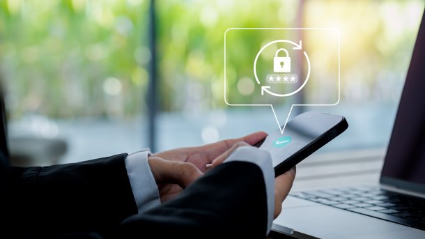 Hands on the cell phone to reset a password