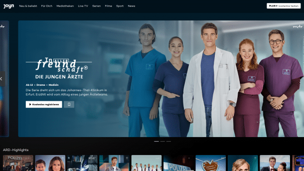 Screenshot from ARD-Mediathek on Joyn