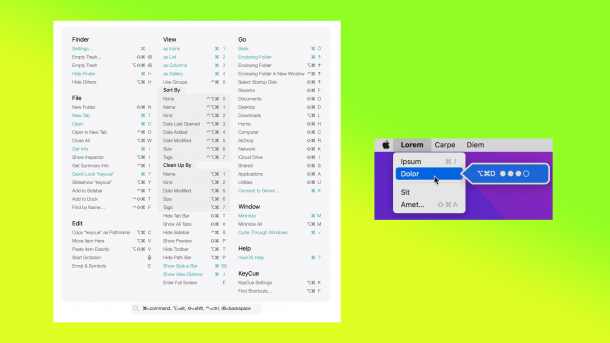 KeyCue 11 on the Mac