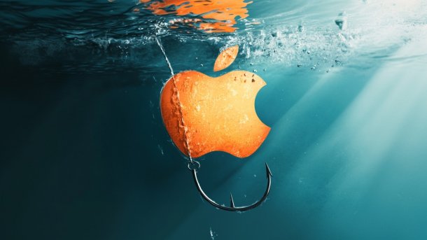 Apple-Logo am Haken (Symbolbild)