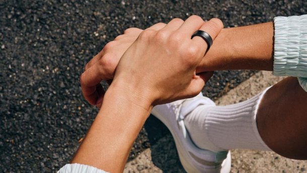 Galaxy ring on the finger