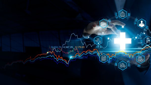 Healthcare,Business,Graph,Data,Growth,Chart,And,Medical,Examination.,Businessman, Health, eHealth, Gesundheitsdaten, Daten