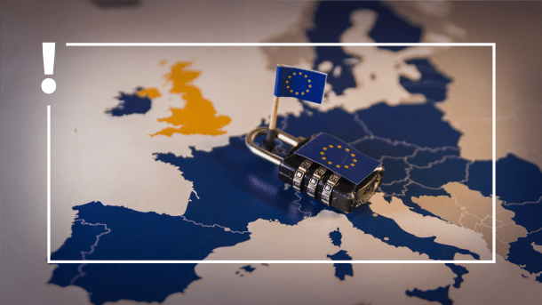 Picture of an EU card with a lock