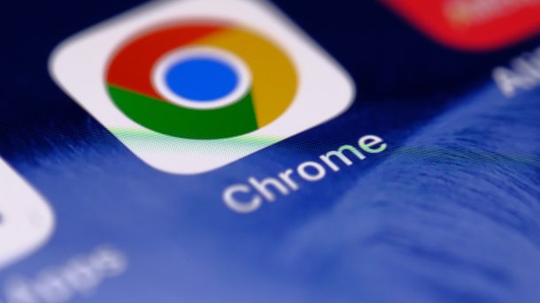 App von Chrome in Nahaufnahme