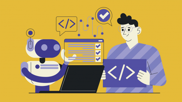 Person works together with AI