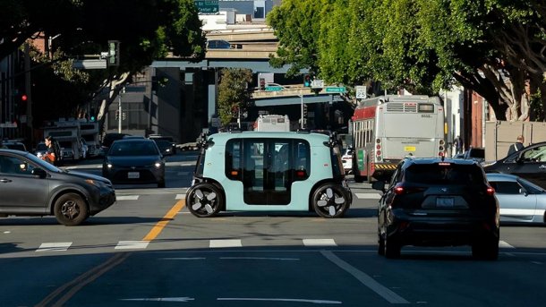 Autonomous cab from Zoox in Las Vegas