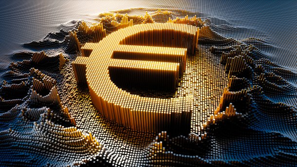 Euro,Symbol,In,A,Digital,Raster,Micro,Structure,-,3d
