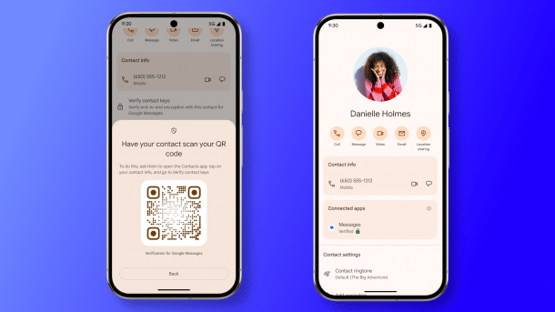 Verify contacts with QR codes