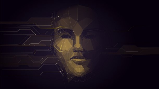 Schematic representation of a person's head with lines on it.