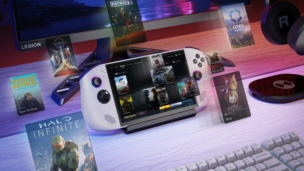 Handheld Legion G S steht auf Tisch