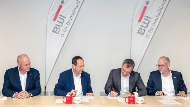 Vertragsunterzeichnung von BWI GmbH und Google