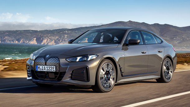 BMW i4 on the road