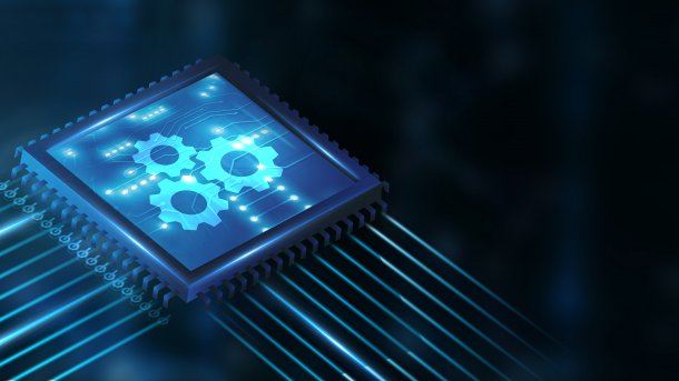 Settings symbol on a chip