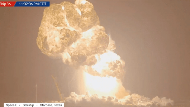 Explosion on the SpaceX site