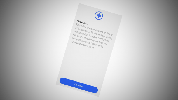 New recovery assistant in iOS 26