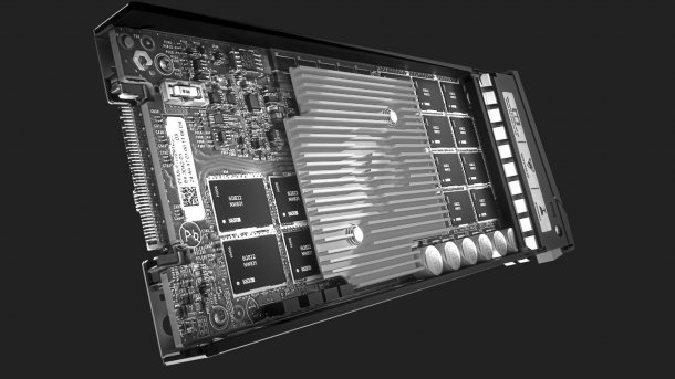 Ein Foto von einem der Direct-Flasch-Module von Pure Storage.