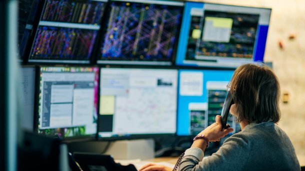 View of the DB network control center