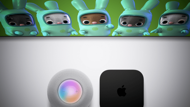 Apple TV 4K with HomePod mini.