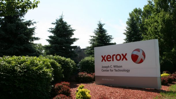 Xerox-Schild auf Grundstück