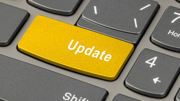 Yellow button labeled "Update"