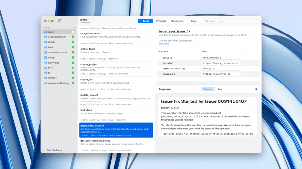 Screenshot of the almost completely AI-generated Mac app Context