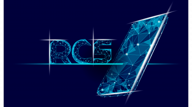 RCS-Logo vor Telefon