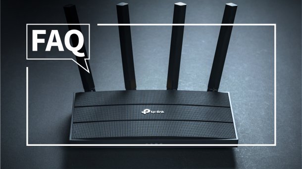 Ein schwarzer Router von TP-Link