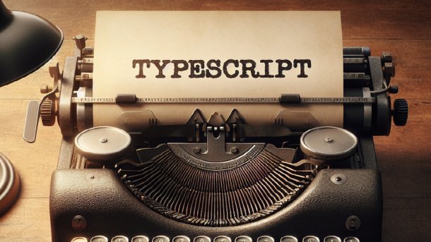 Typewriter with Typescript lettering