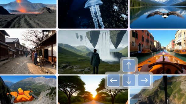 Image shows several AI worlds developed by Google