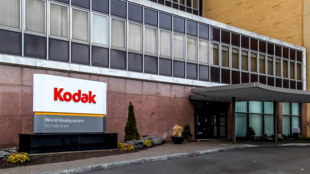 Ein Kodak-Firmenschild